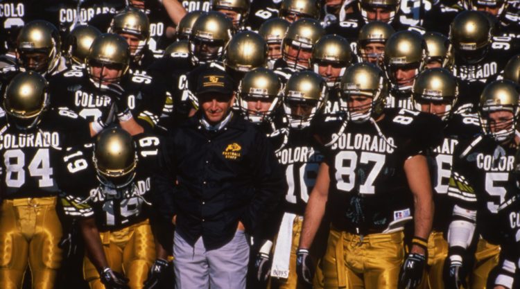 Colorado Buffaloes College Football National Championship 1990 Coach Bill McCartney Alfred Williams Eric Bieniemy Kansas City Chiefs Denver Broncos Mike Pritchard 104.3 The Fan Radio Chad Brown Darian Hagan David Plati Boulder Colorado Folsom Field Interviews Cherry Creek Magazine Kevin Marr